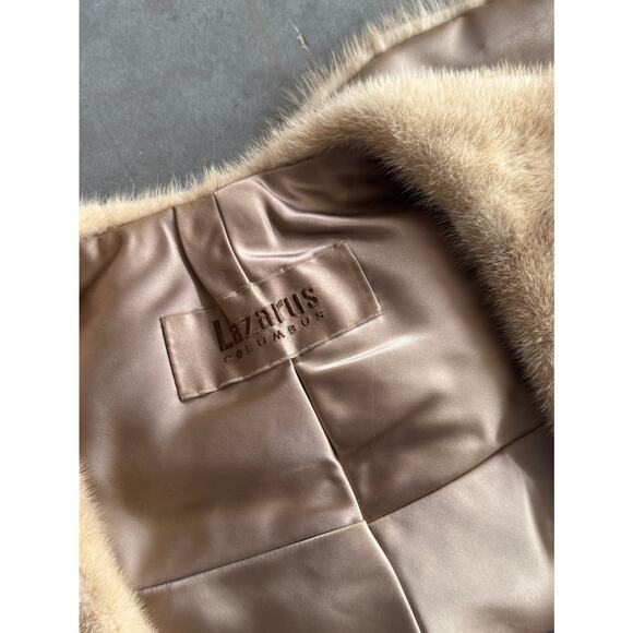 Vintage Tan Mink Shawl 1930s - Picture 4 of 4